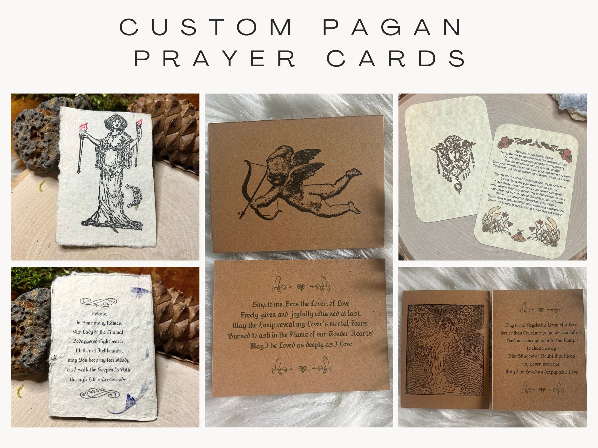 CUSTOM Pagan Prayer Cards