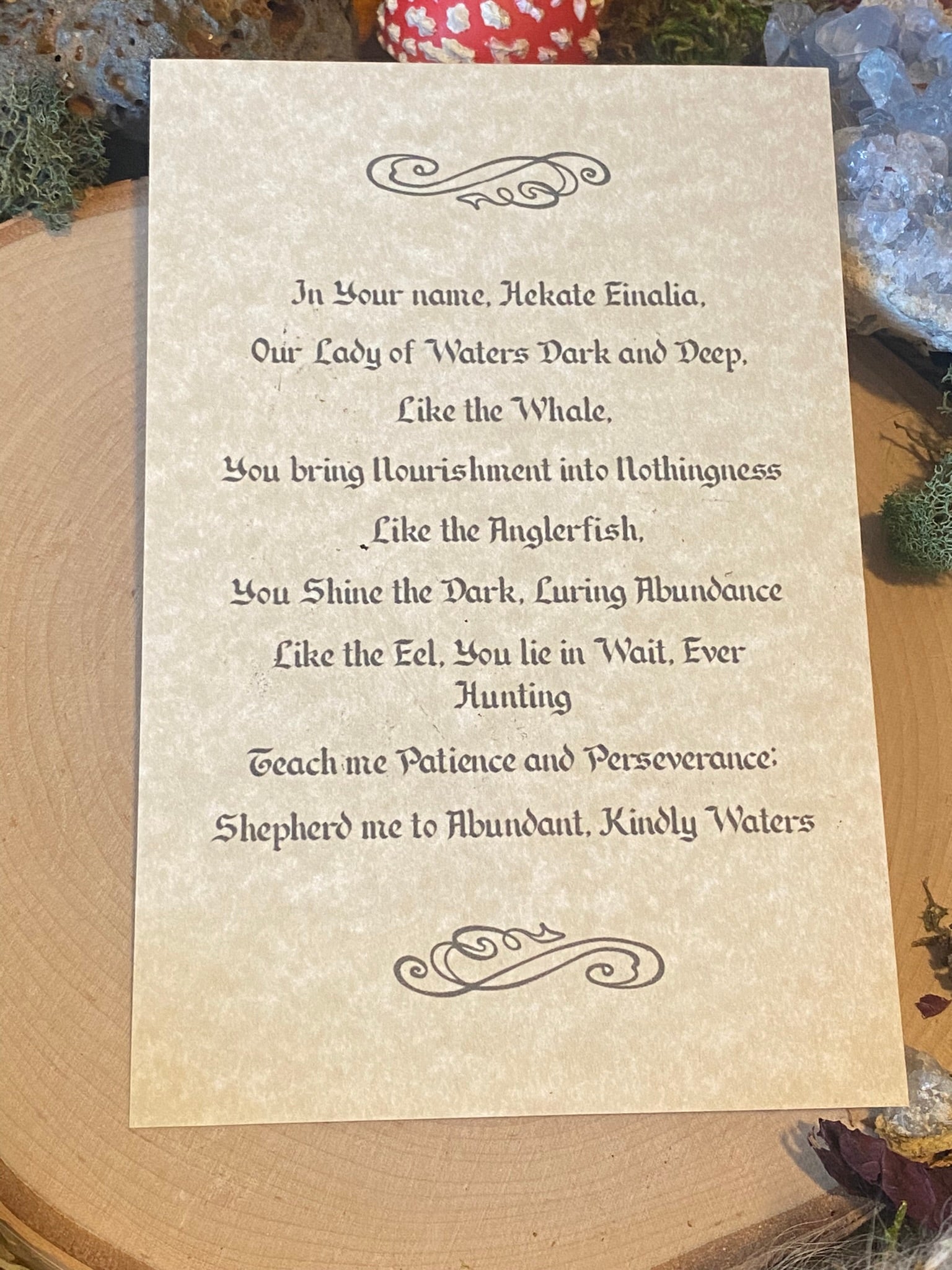 Hekate Einalia Prayer Card
