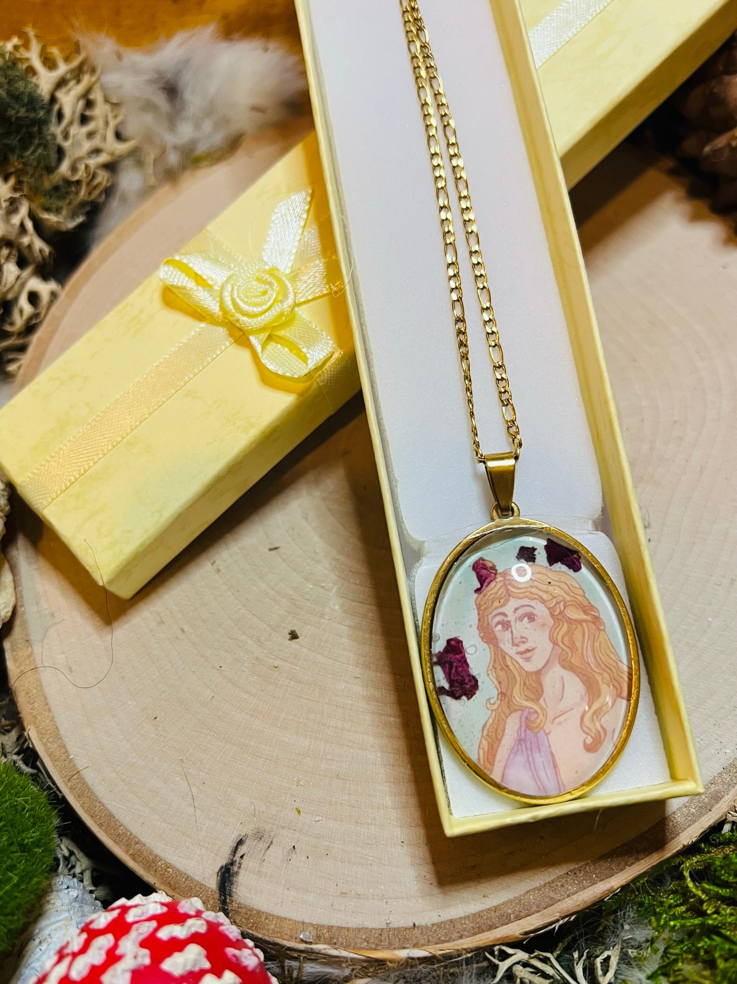 Our Lady of Roses and Thorns - Aphrodite's Portrait Necklace