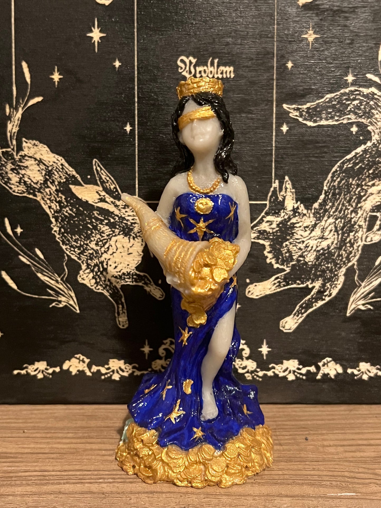 Stellar Fortuna - Hand Painted Alabaster Statue