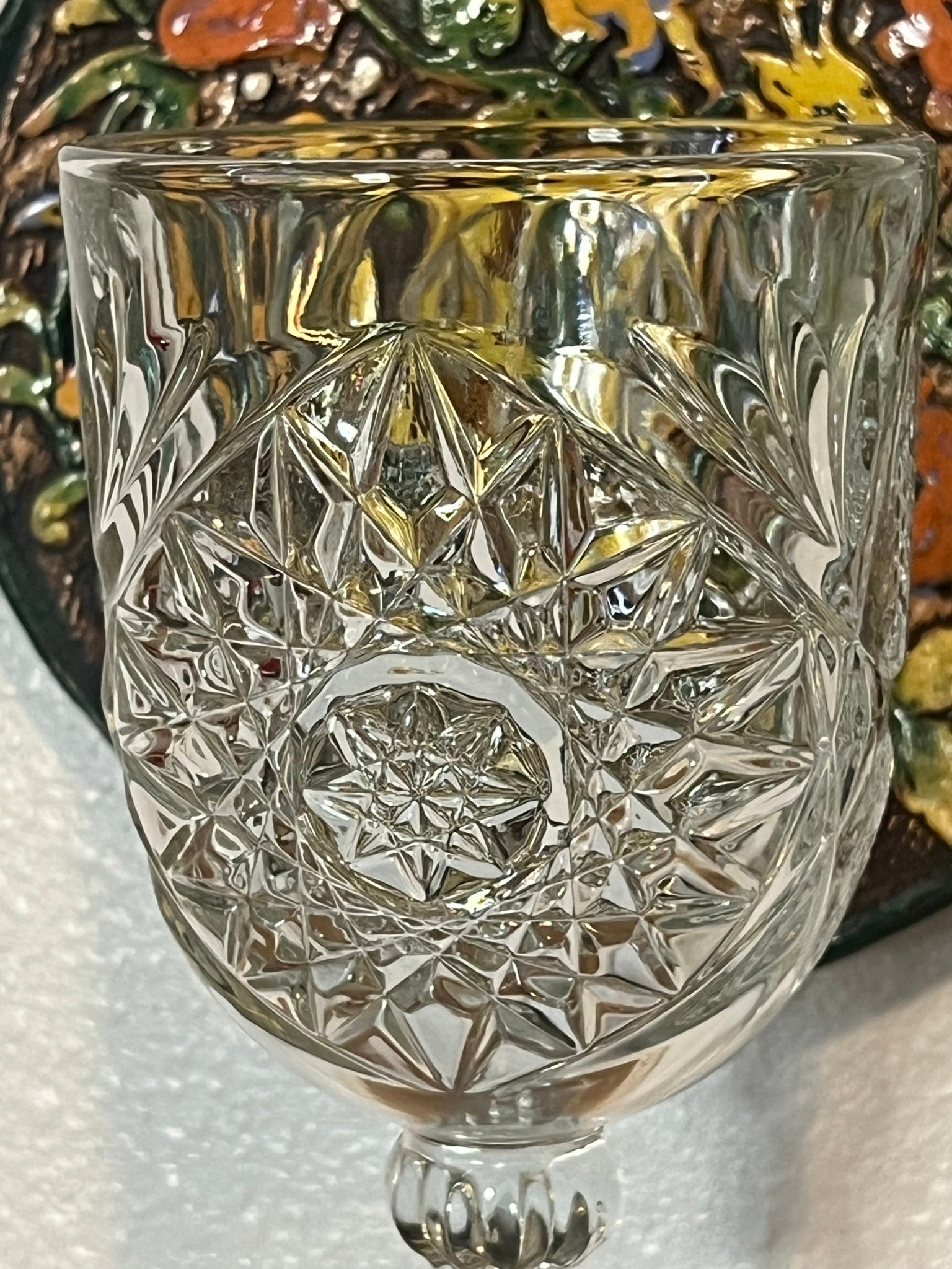 Vintage Glass Witch Chalice