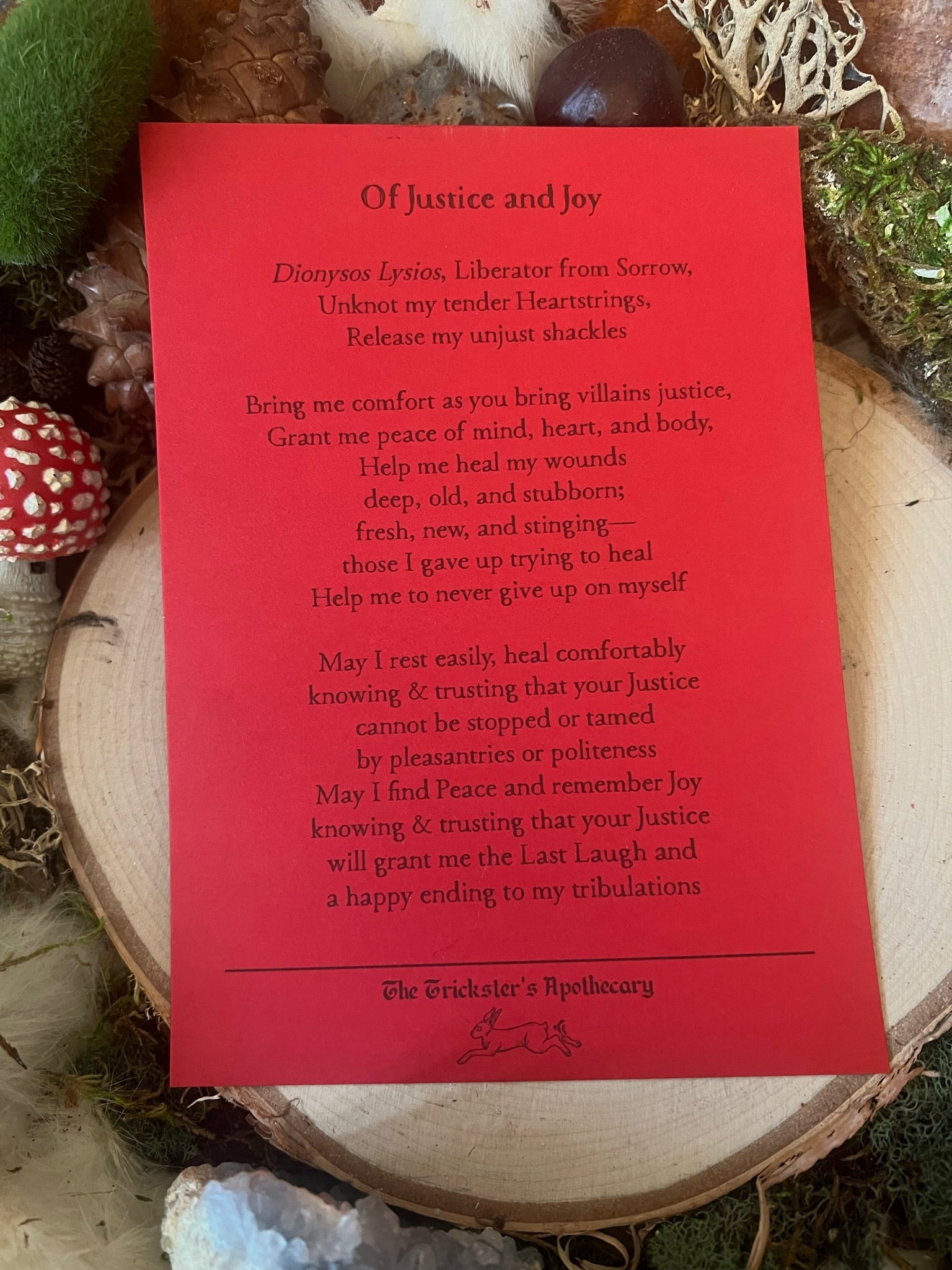 Last Laugh Prayer Cards - Dionysos Lysios and the Orchid