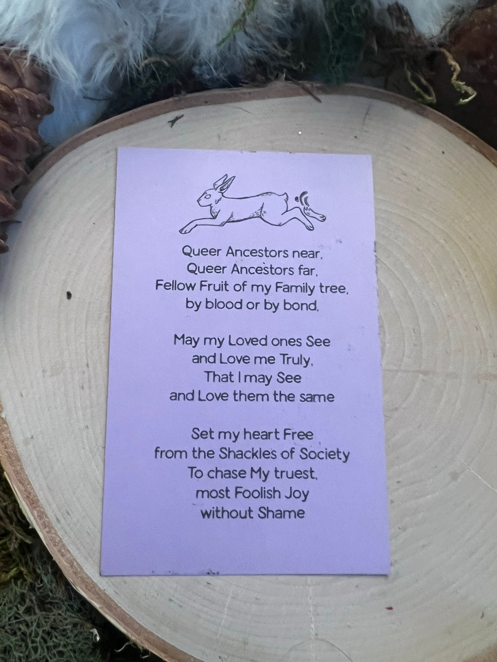 Queer Ancestor Prayer/Altar Card