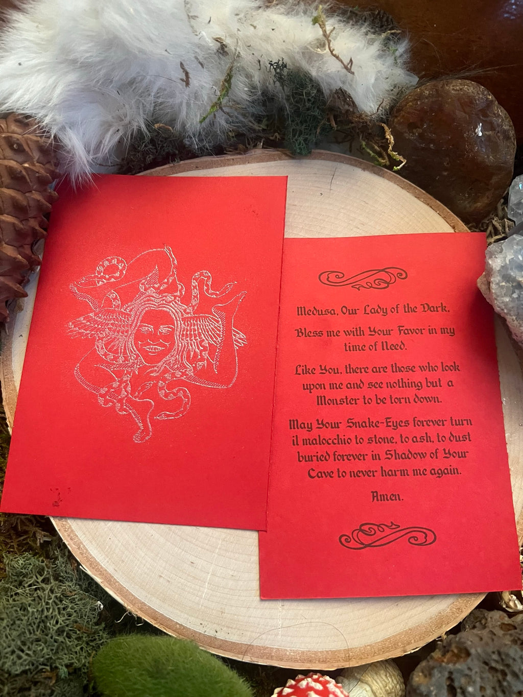 Medusa Evil Eye Removal Prayer Card