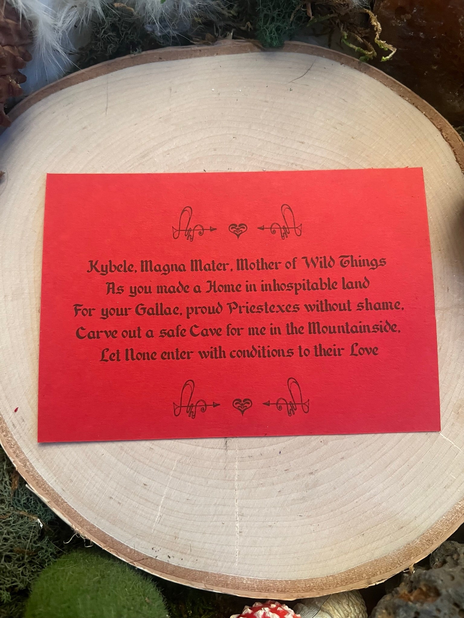 Kybele & Gallae Prayer/Altar Card