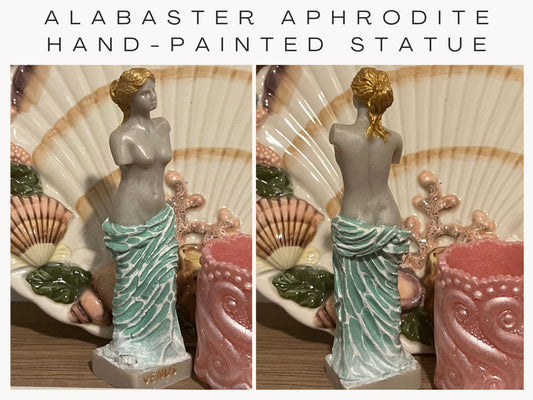 Aphrodite Hand Painted Alabaster Statue