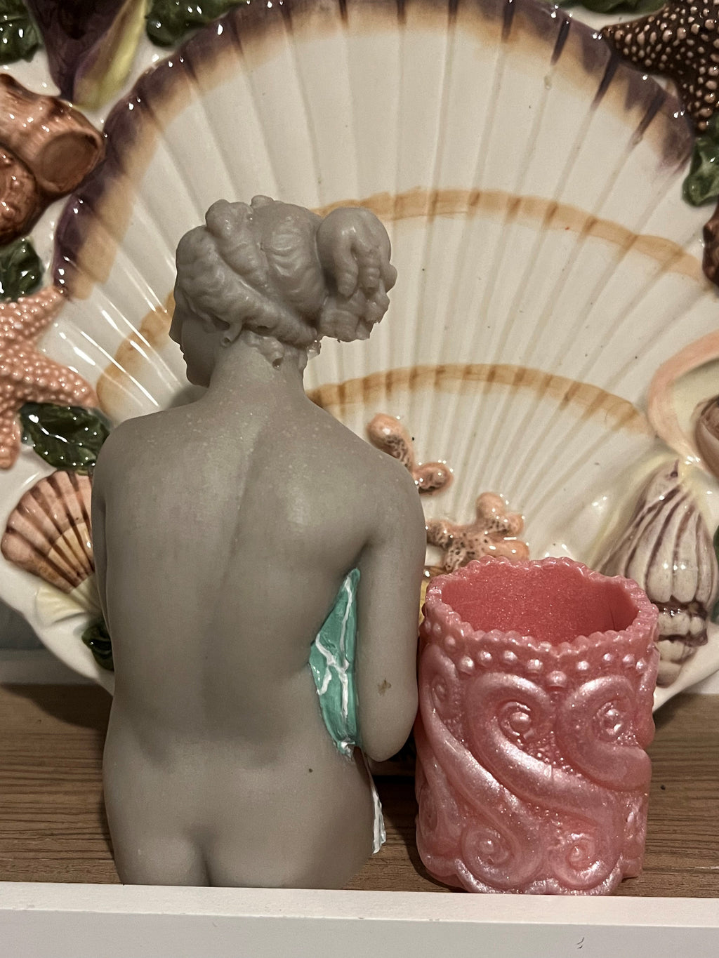 Aphrodite Anadyomene - Hand-Painted Alabaster Statue