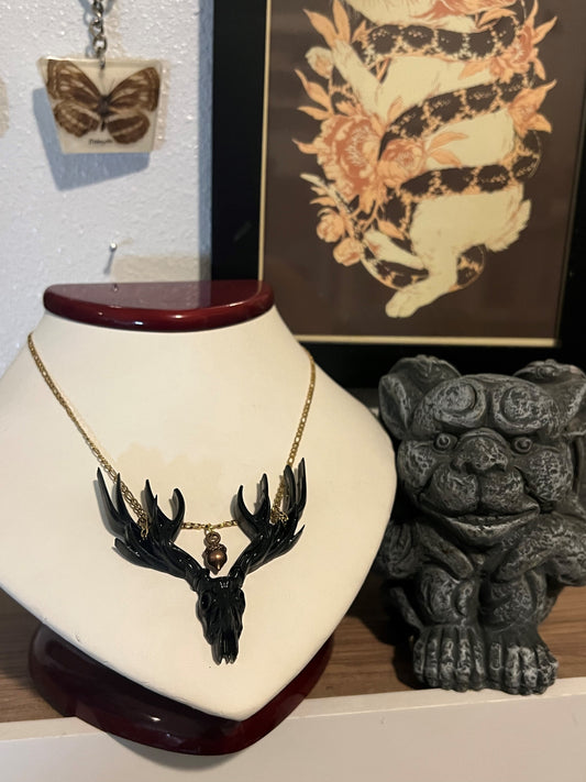 Crown of Antlers Autumnal Witch Necklace