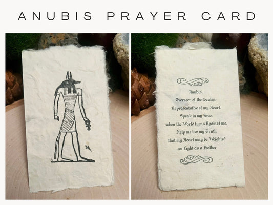 Anubis Prayer Card