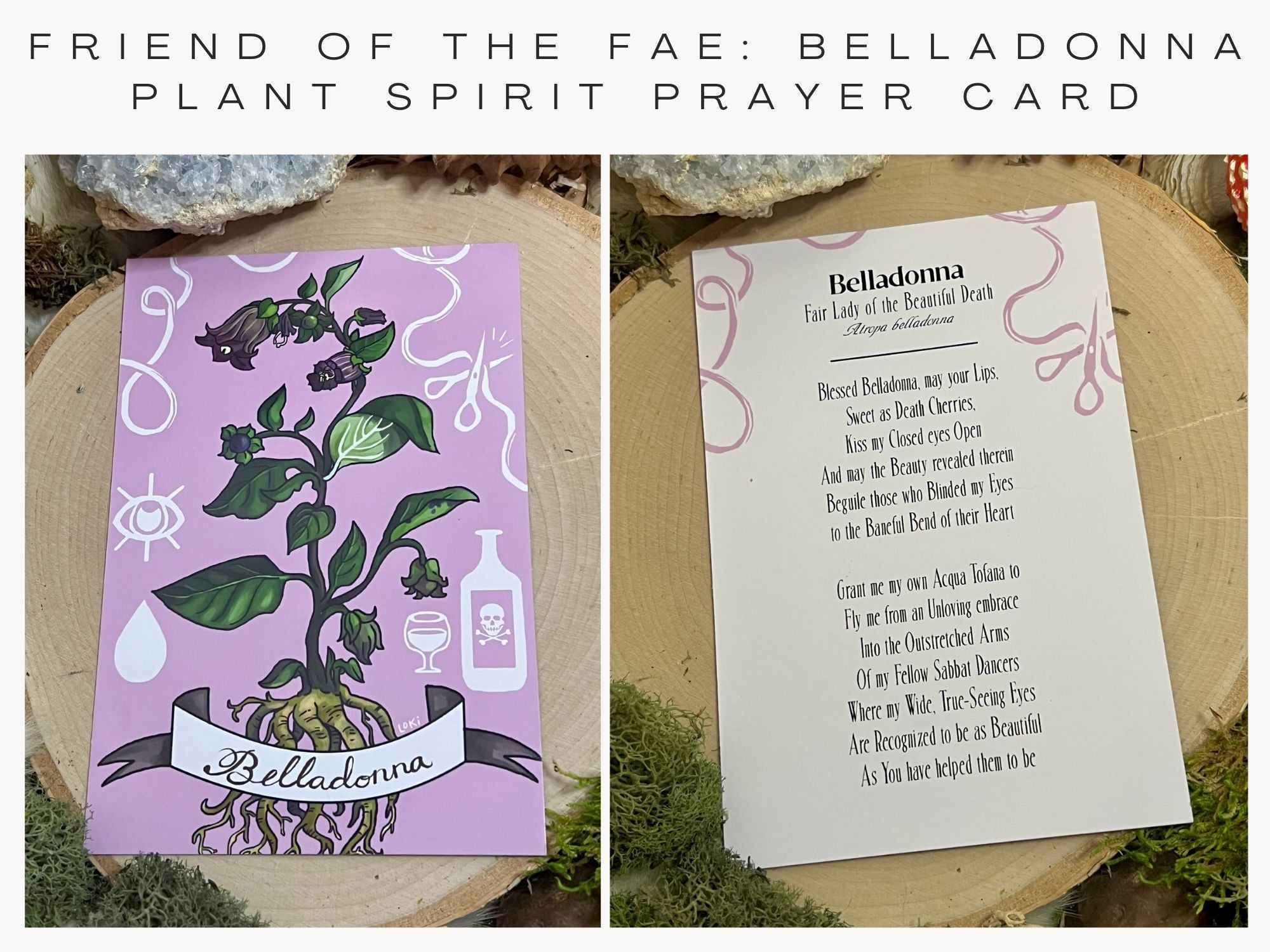 Belladonna Prayer Card & Altar Card