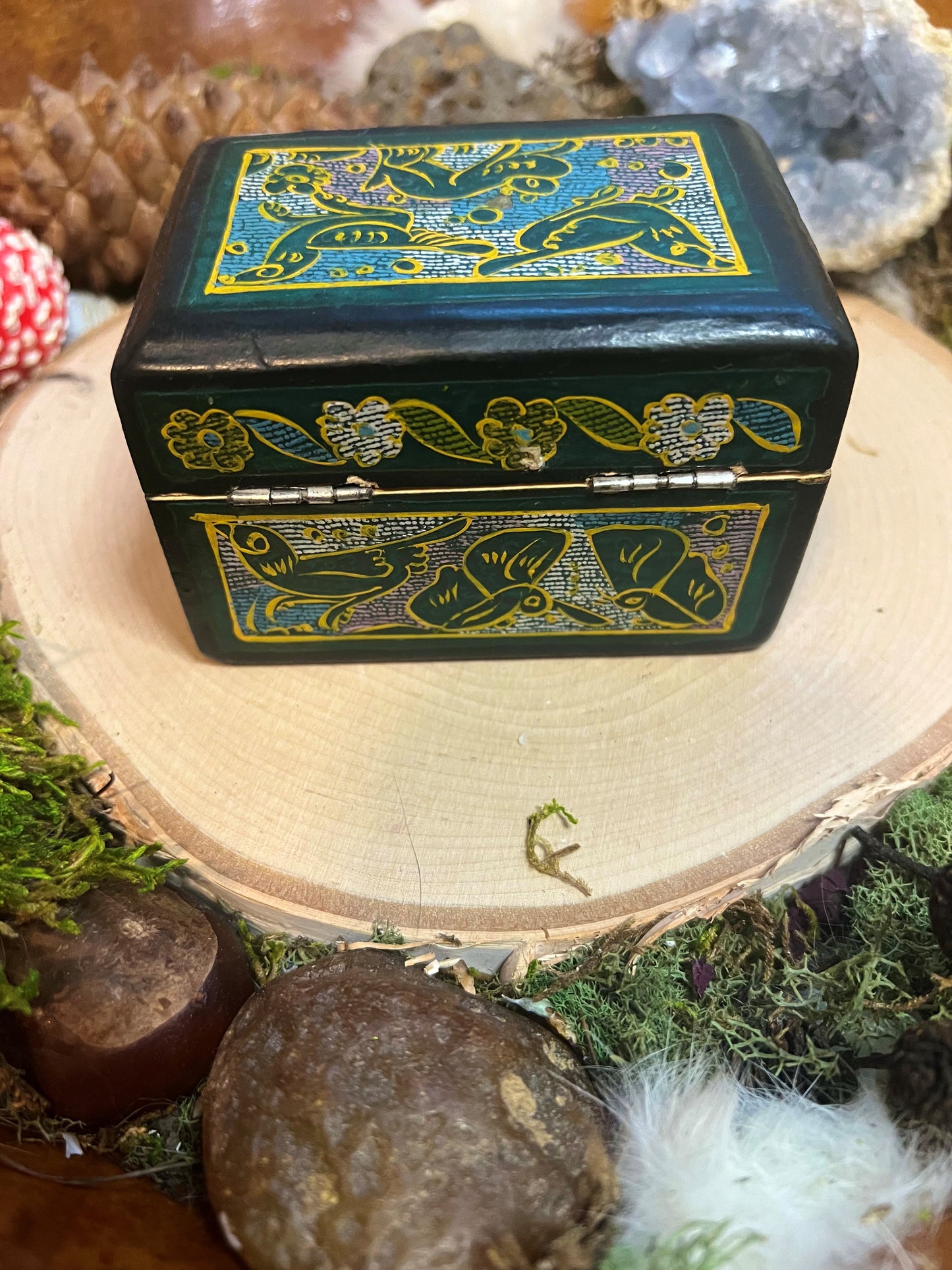 Bird Bacchanalia - Vintage Dionysos Altar Box/Travel Altar