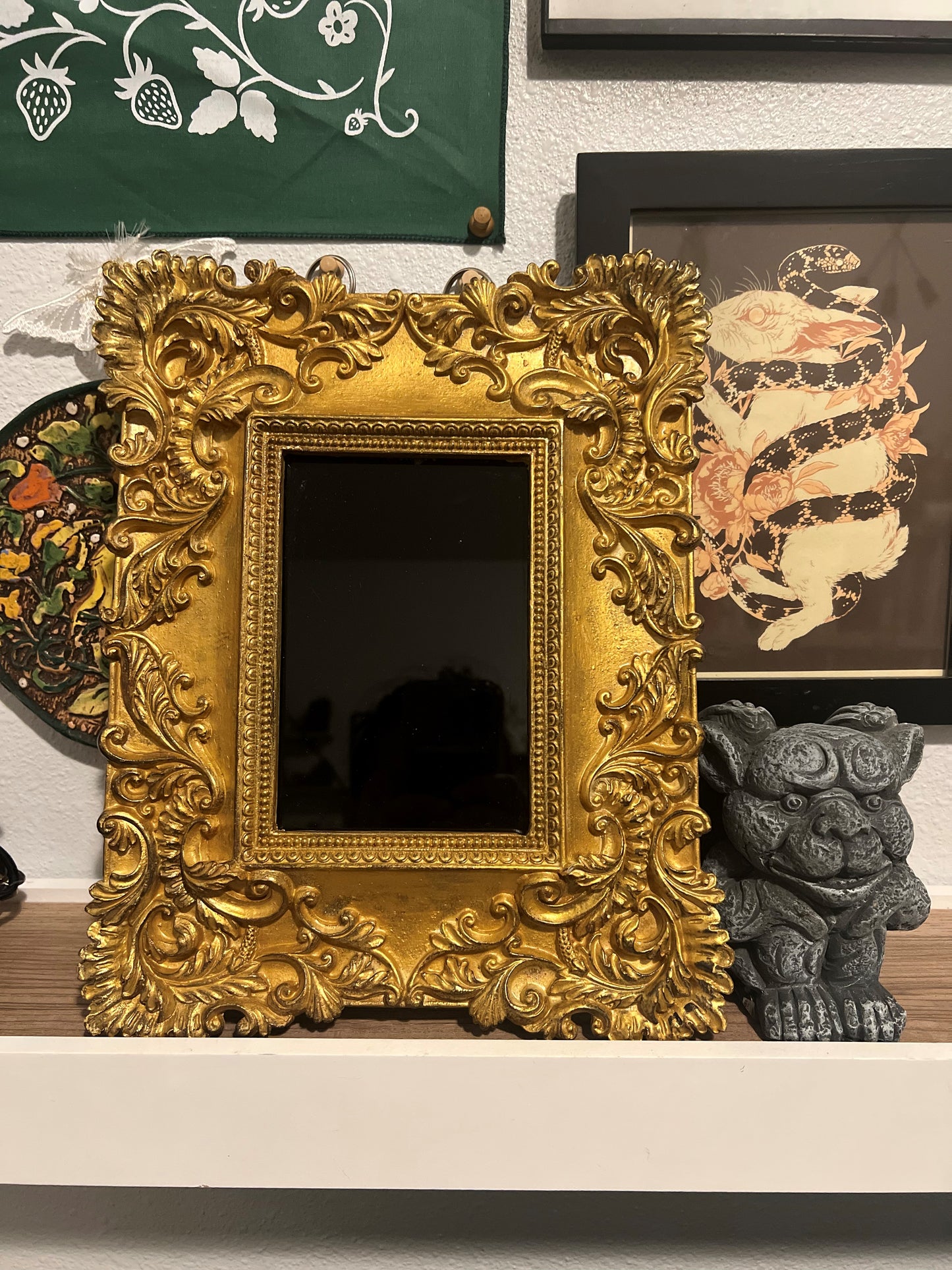 Gilt Graveyard Scrying Mirror