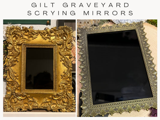 Gilt Graveyard Scrying Mirror