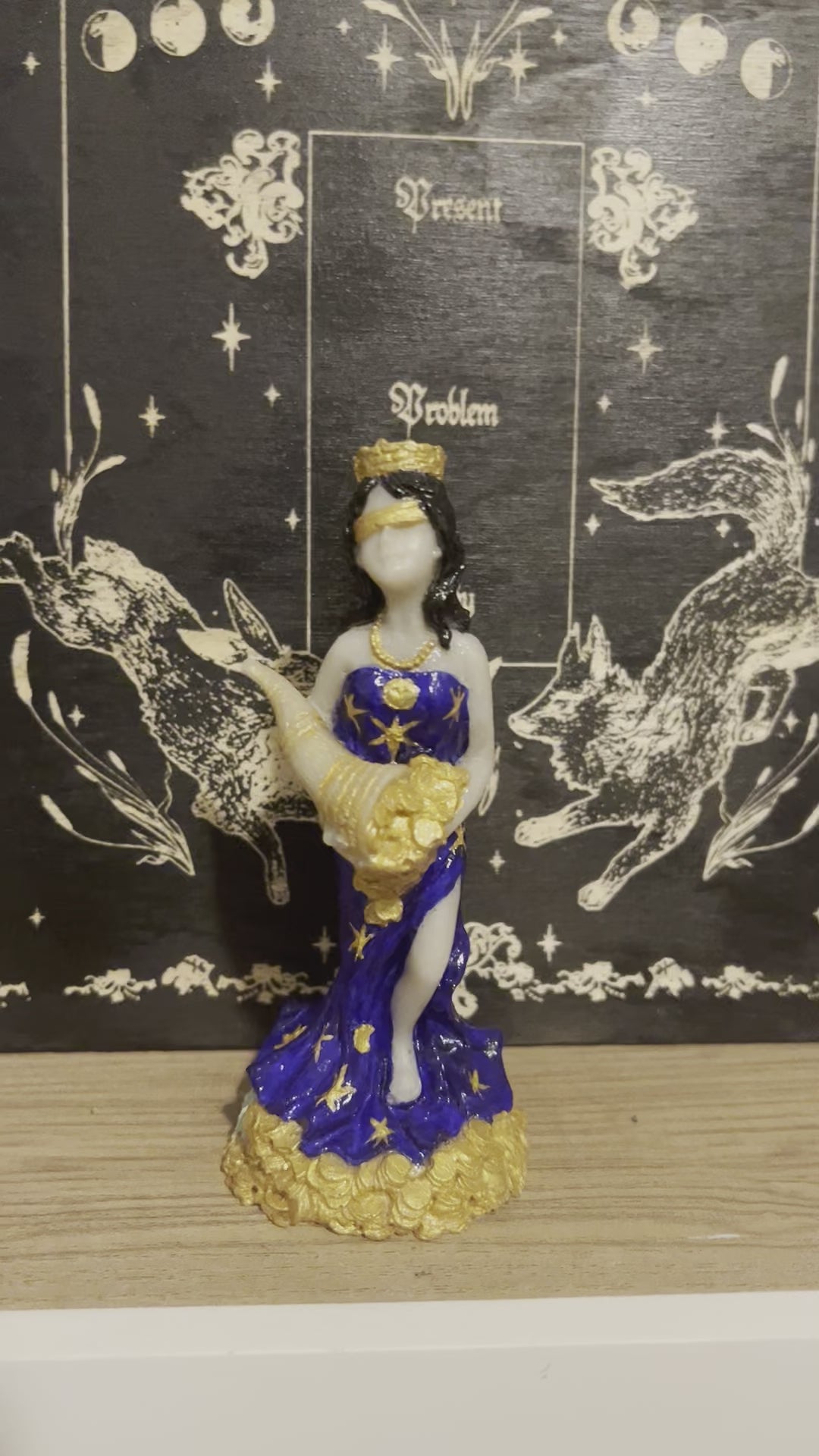 Stellar Fortuna - Hand Painted Alabaster Statue