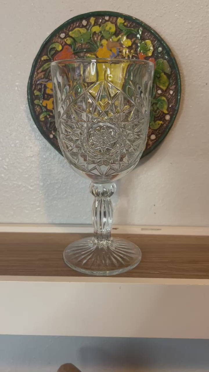 Vintage Glass Witch Chalice