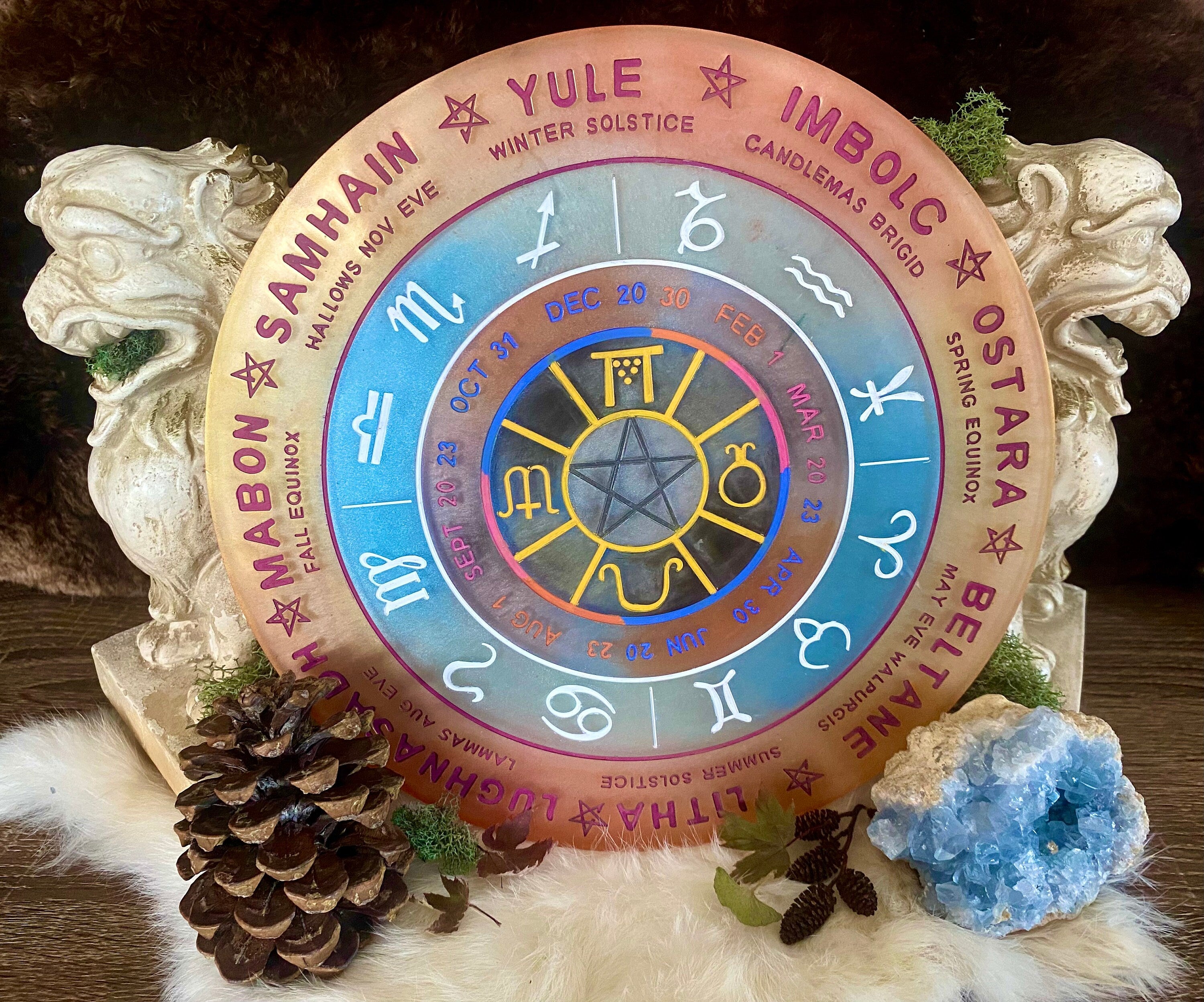 Sun Spiral Wheel of the Year Calendar