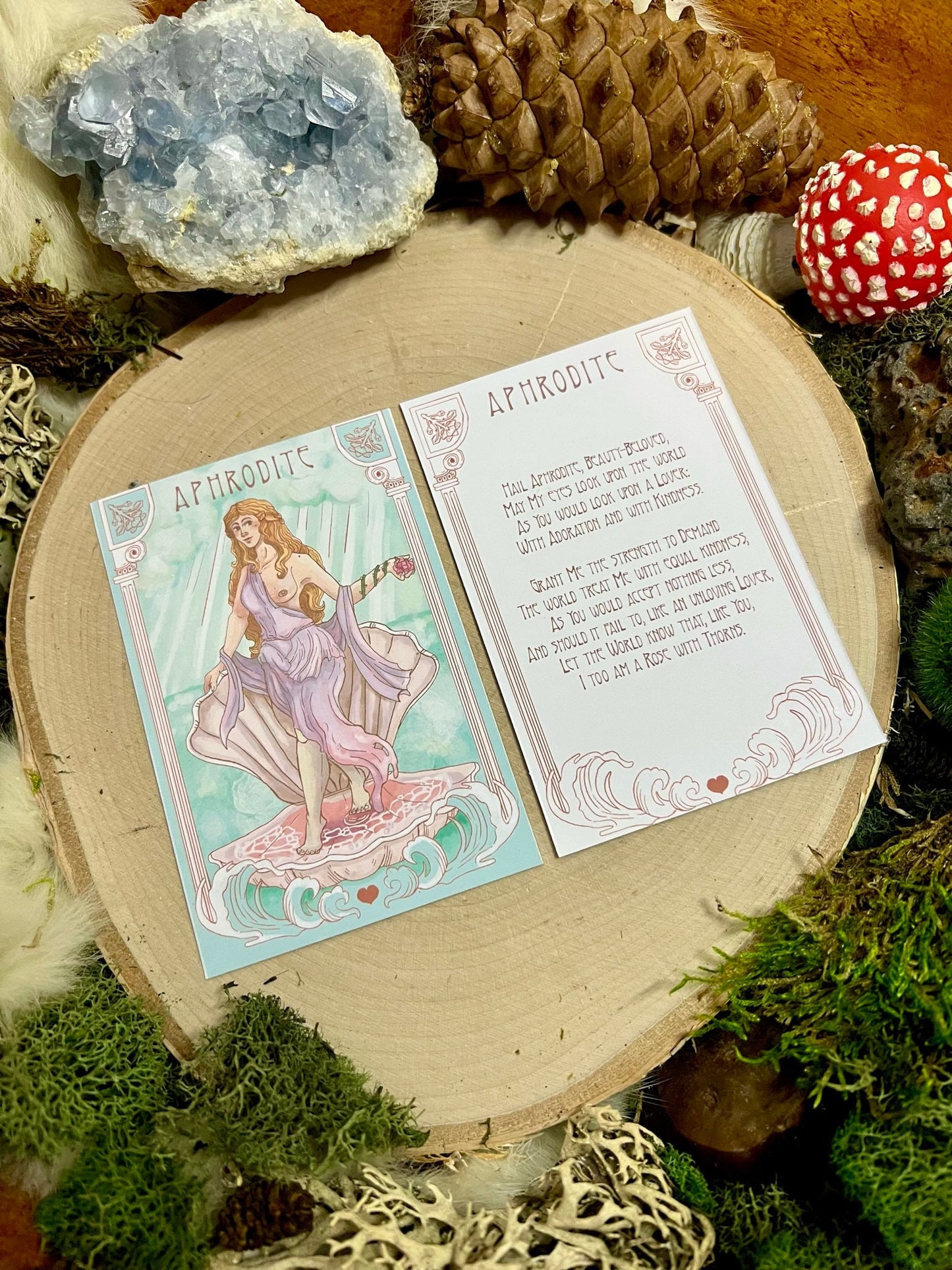 Aphrodite Prayer Card