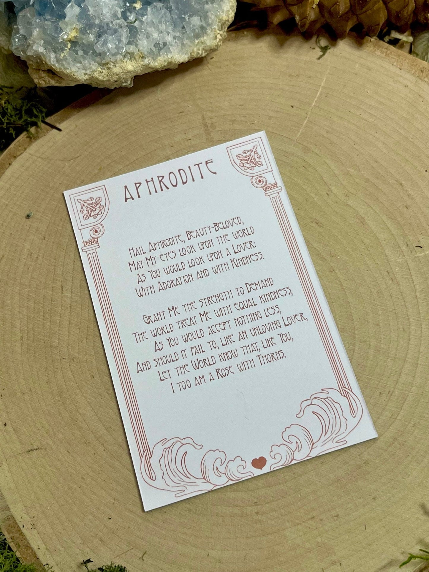 Aphrodite Prayer Card