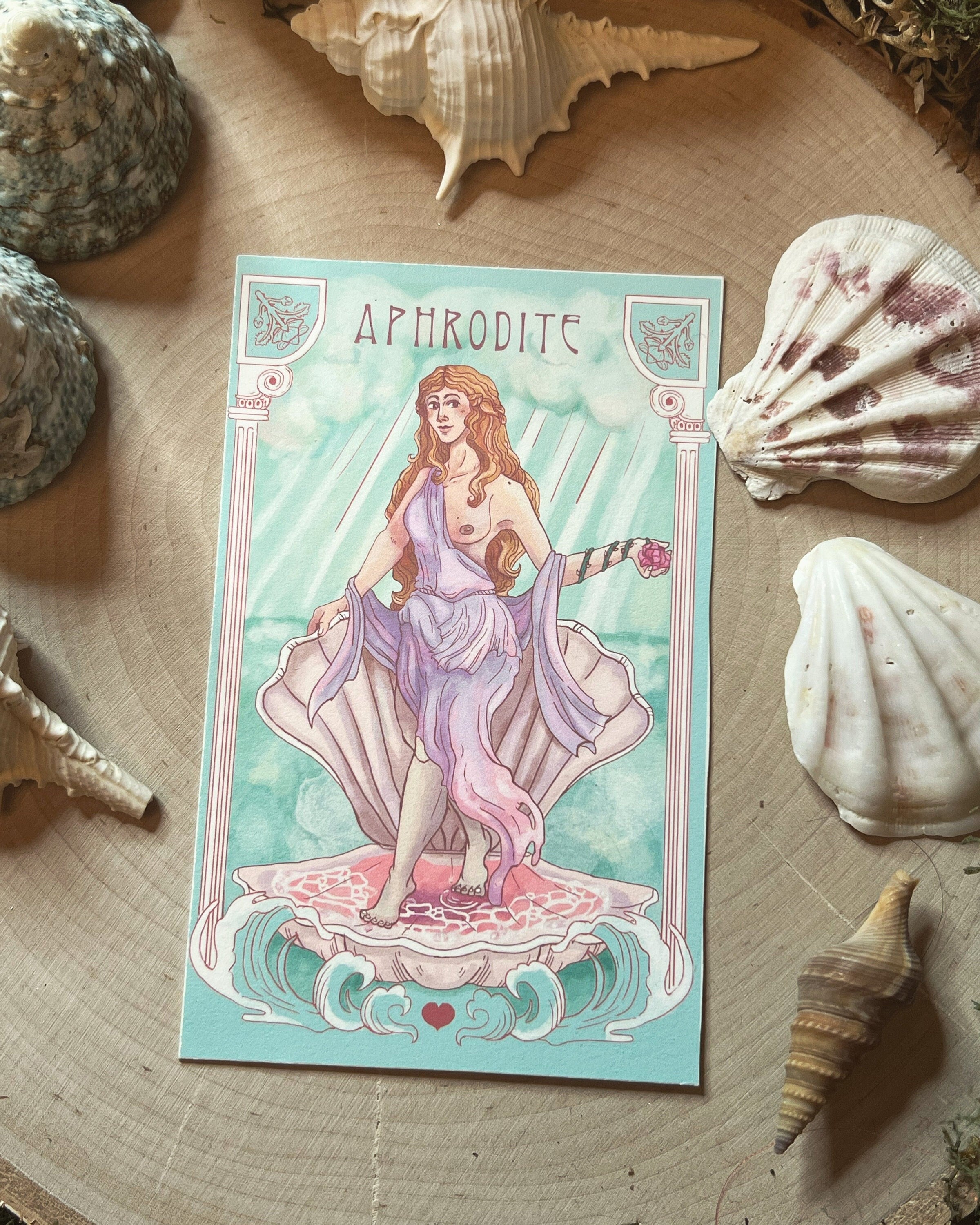 Aphrodite Prayer Card