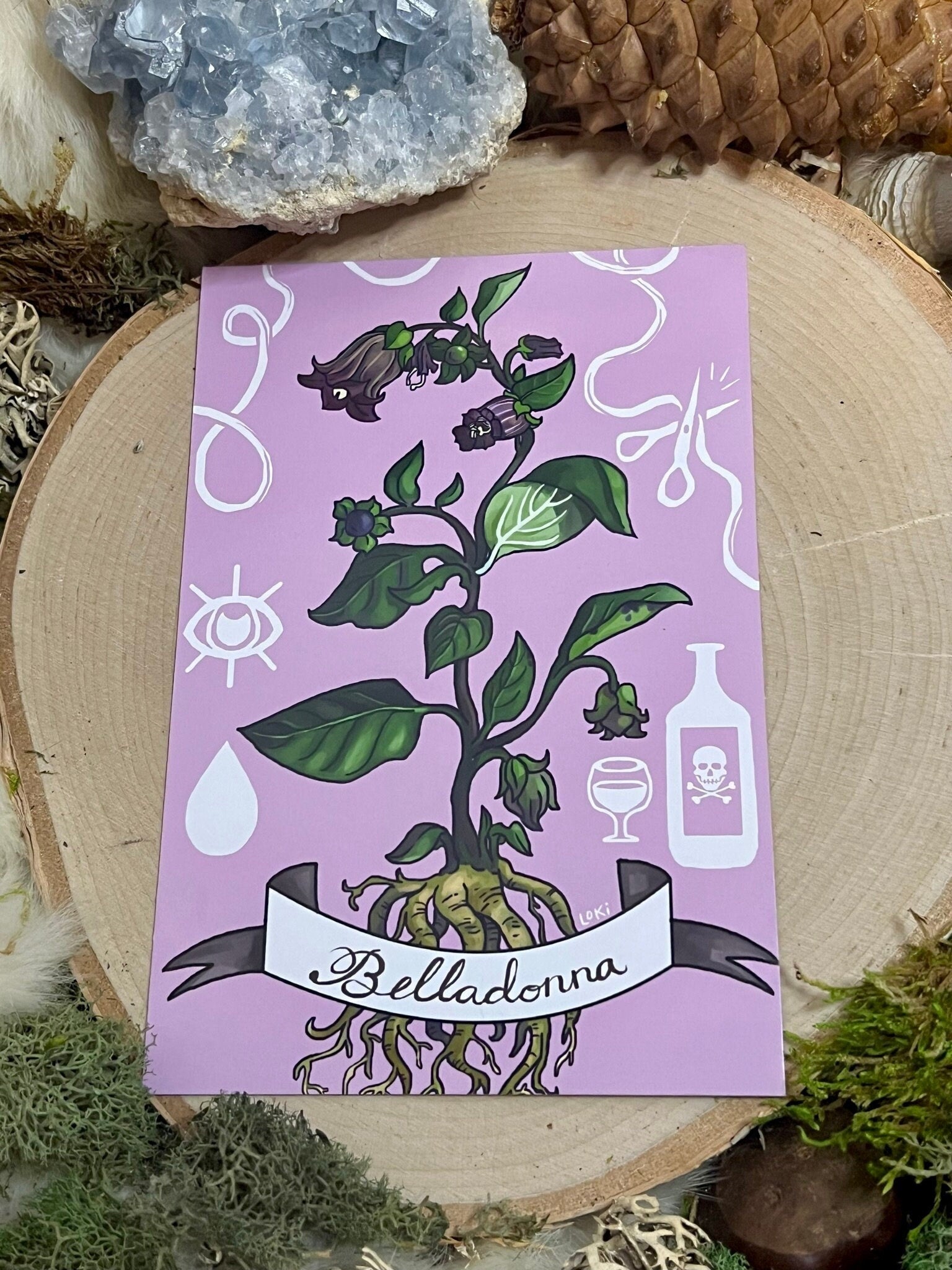 Belladonna Prayer Card & Altar Card